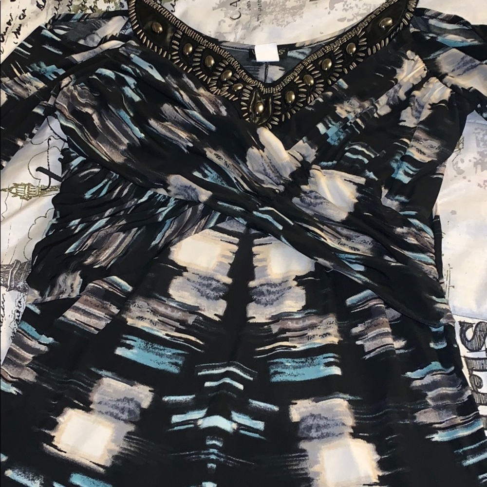 Venus multicolored cold shoulder top